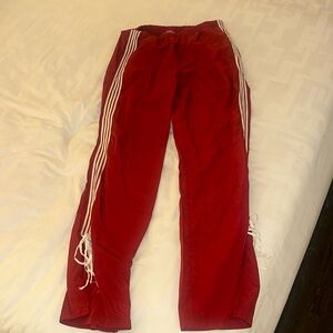 Red edikted track pants!